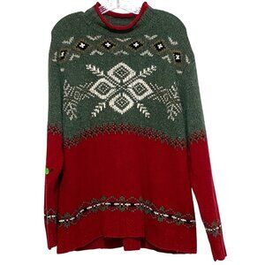 Venezia Jeans Ski Sweater XL Nordic Geometric Knit Winter Mock Neck Project